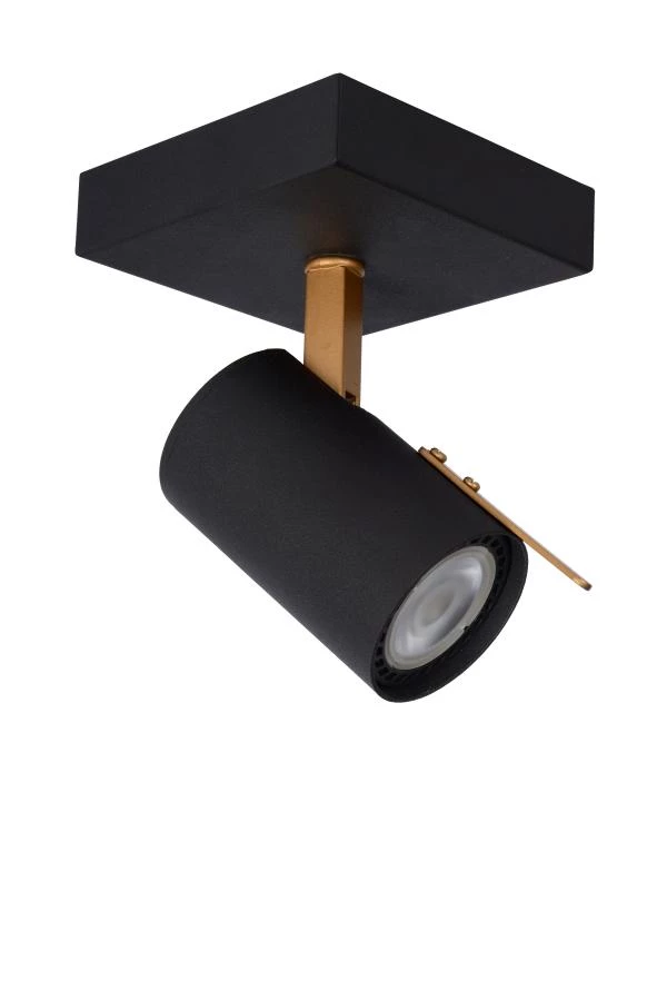 Lucide GRONY - Foco de techo - LED Dim to warm - GU10 - 1x5W 2200K/3000K - Negro - apagado